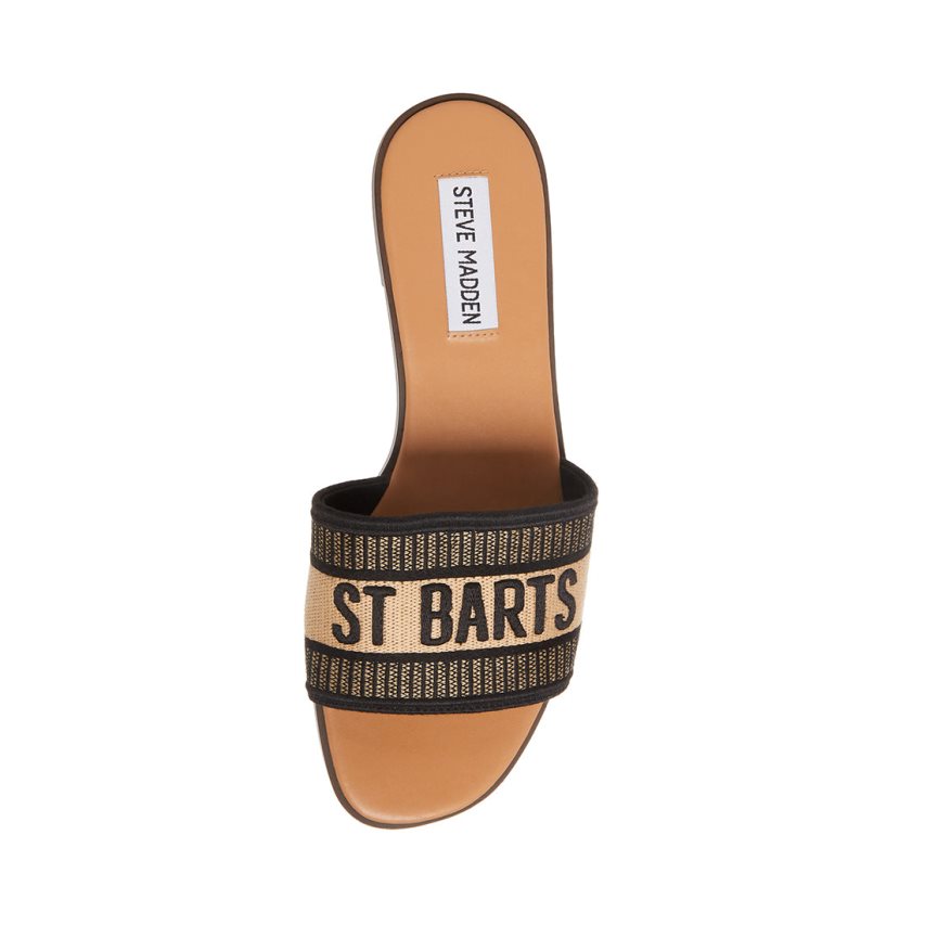Sandalias de Diapositivas Steve Madden Knox Mujer Negras | ES GP2064
